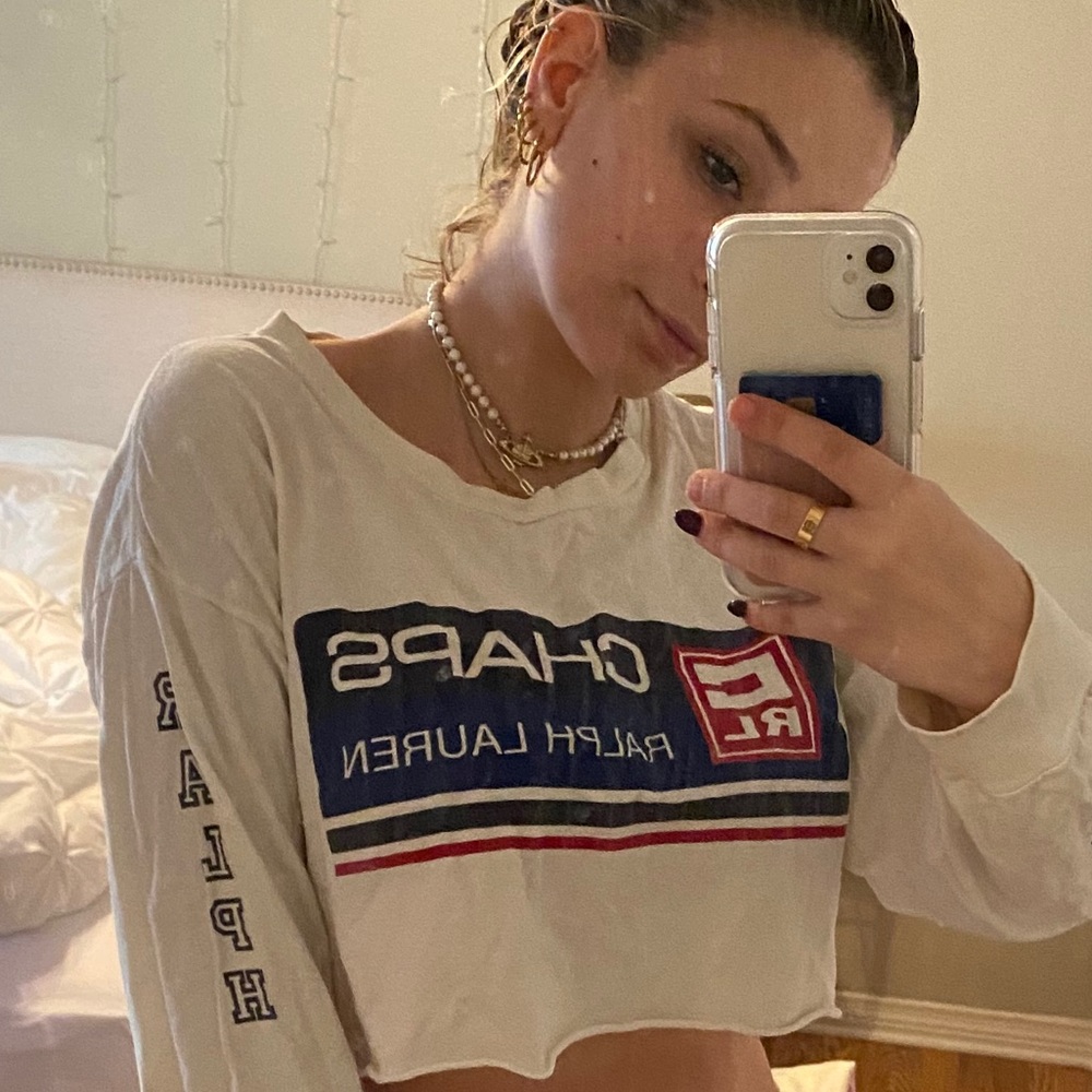 vintage ralph lauren cropped long sleeve